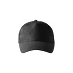 Sapca bumbac 5P, Negru - imagine 2