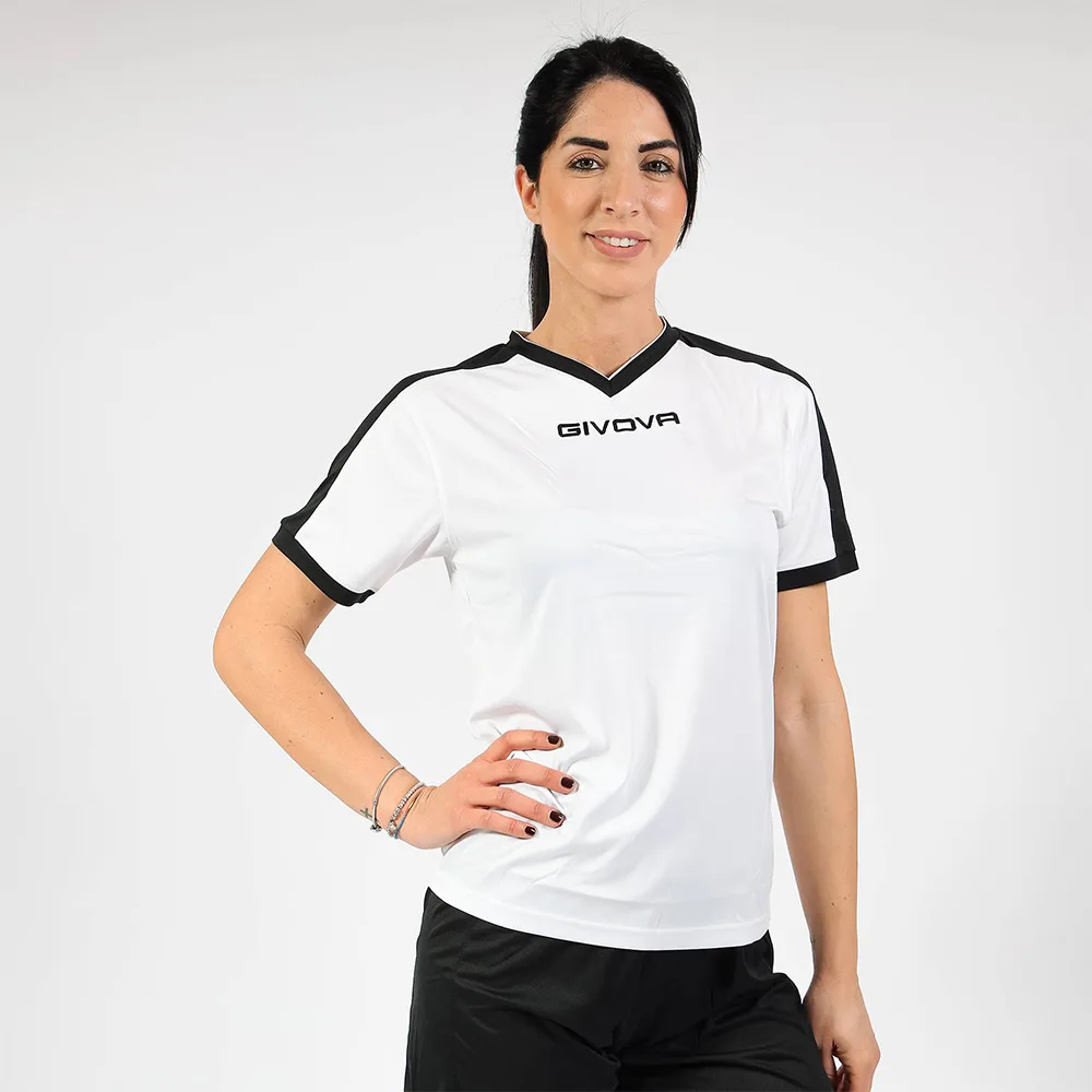 Tricou sport Givova Revolution, Alb / Negru - imagine 1