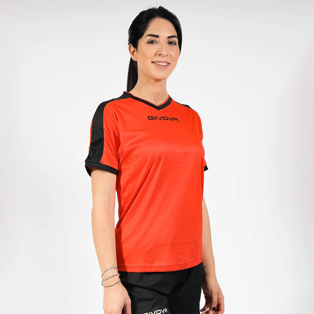 Tricou sport Givova Revolution, Portocaliu / Negru - imagine 1