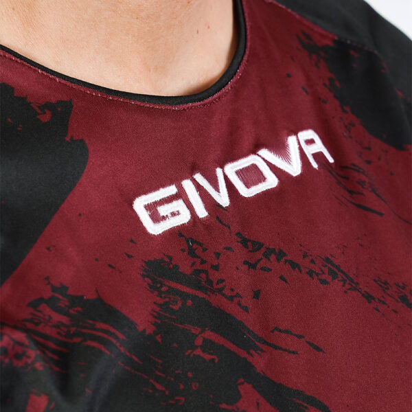 Tricou sport Givova Art, Visiniu / Negru - imagine 3