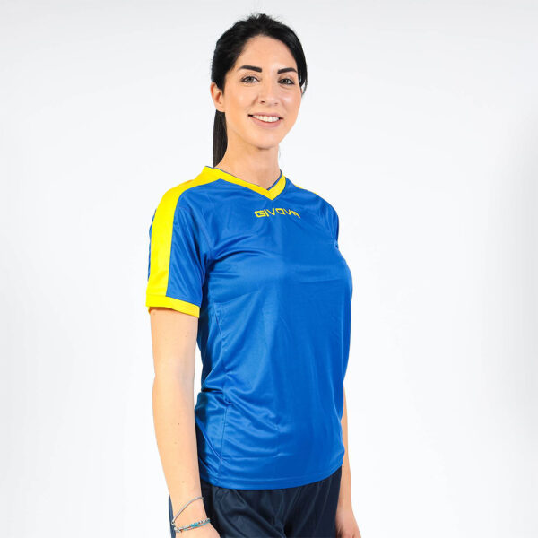 387A2182 Tricou sport Givova Revolution, Albastru Royal / Galben - imagine 1
