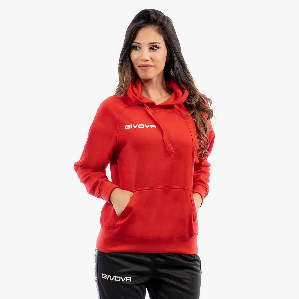 Hanorac Givova Felpa Cappuccio New, Rosu - imagine 1