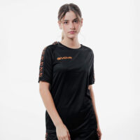 Tricou Givova Poly Band, Negru / Portocaliu Fluo