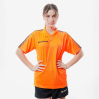 Tricou polo Givova Club, Portocaliu Fluo / Negru