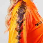 Tricou polo Givova Club, Portocaliu Fluo / Negru - imagine 4