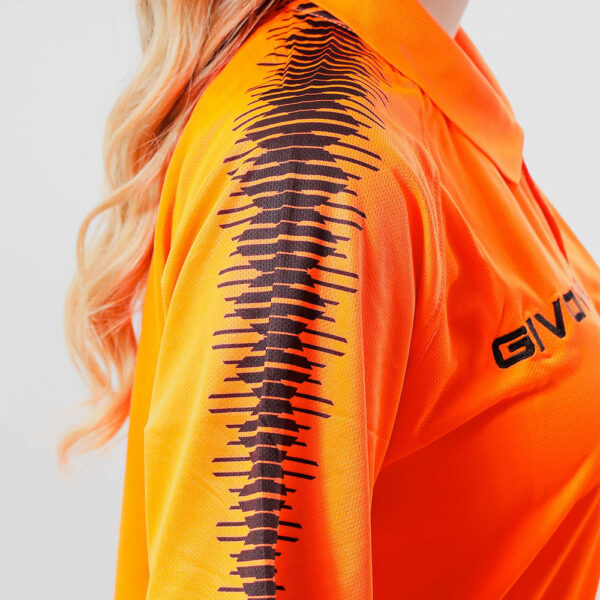 Tricou polo Givova Club, Portocaliu Fluo / Negru - imagine 4