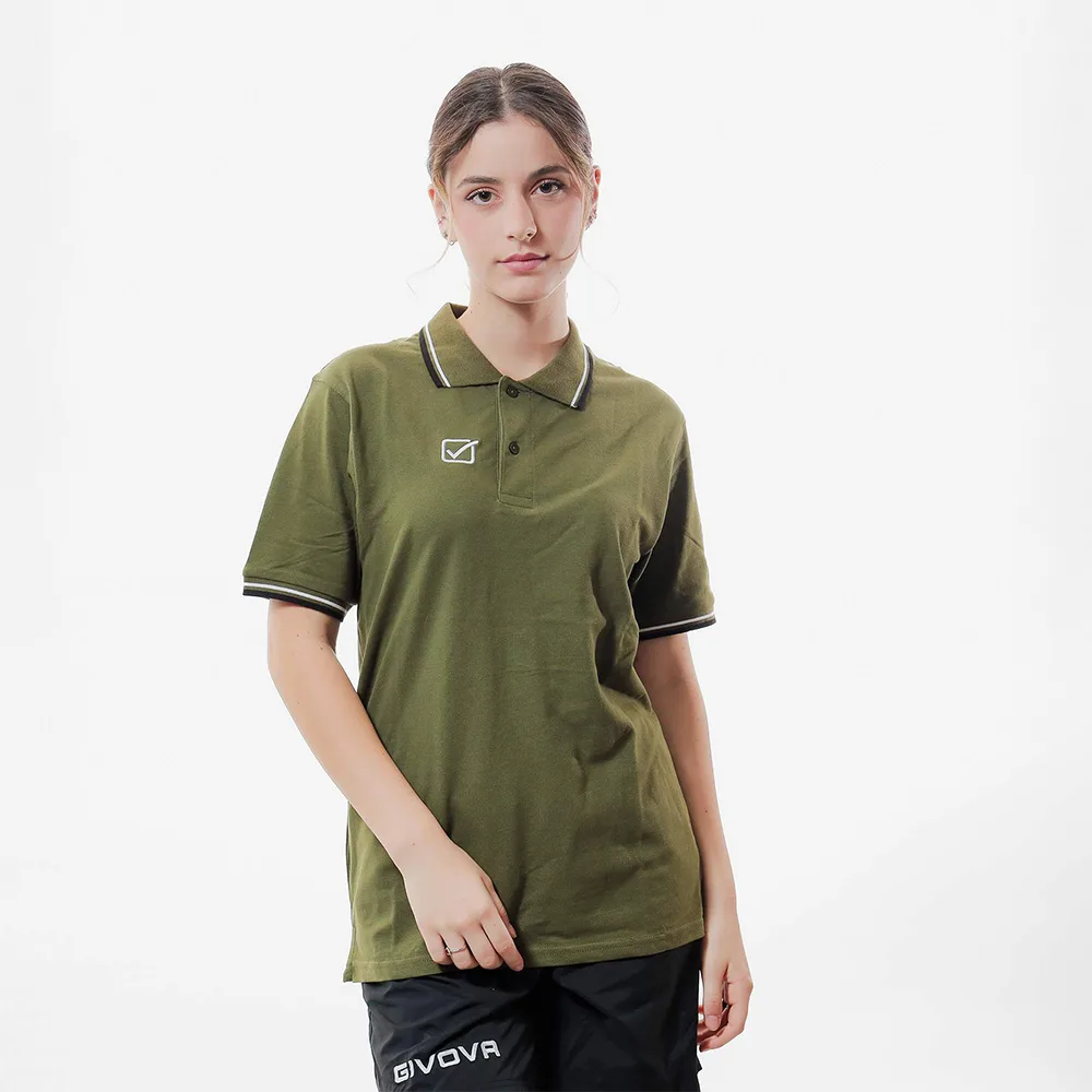 Tricou polo Givova Action, Verde militar - imagine 1
