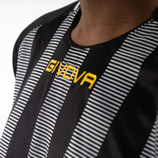 Tricou sport Givova Tratto, Negru / Alb - imagine 4