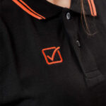 Tricou polo Givova Action, Negru / Portocaliu Fluo - imagine 4