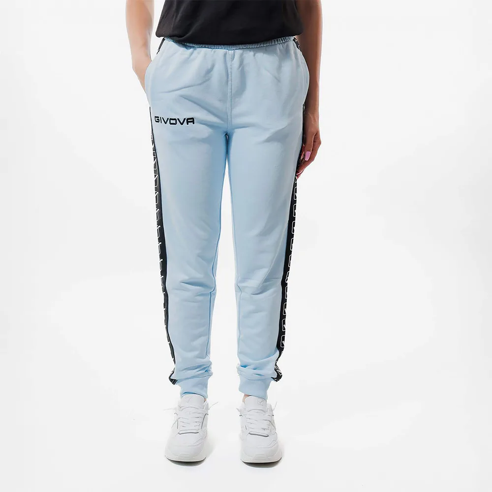 Pantaloni lungi Givova Terry Band, Albastru Sky - imagine 1