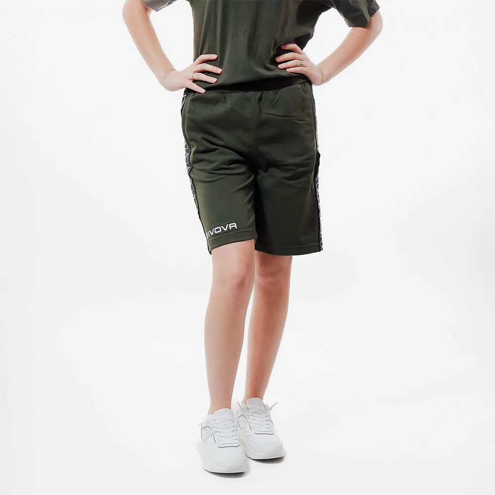 Pantaloni scurti Givova Terry Band, Verde Militar - imagine 1