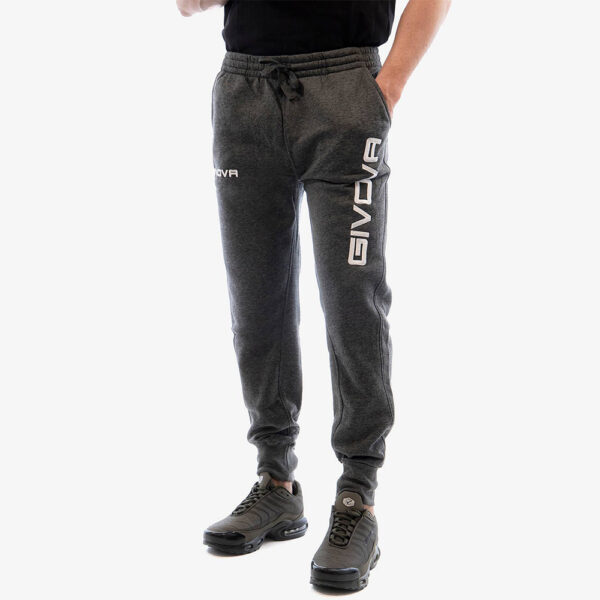 Pantaloni lungi Givova King Felpa, Gri - imagine 1