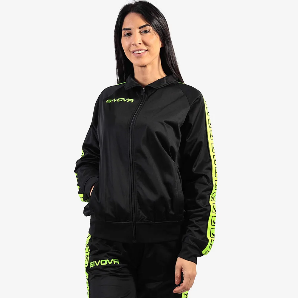 Bluza trening Givova Tricot Band, Galben Fluo / Negru - imagine 1
