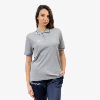 Tricou polo Givova Action, Gri deschis / Alb