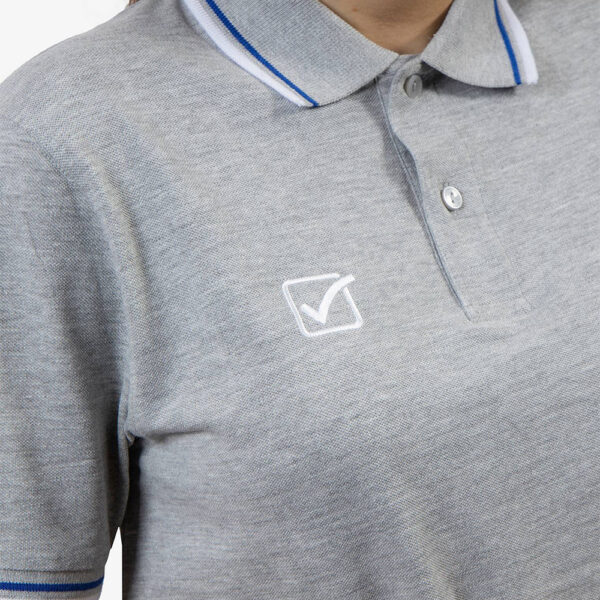 Tricou polo Givova Action, Gri deschis / Alb - imagine 3