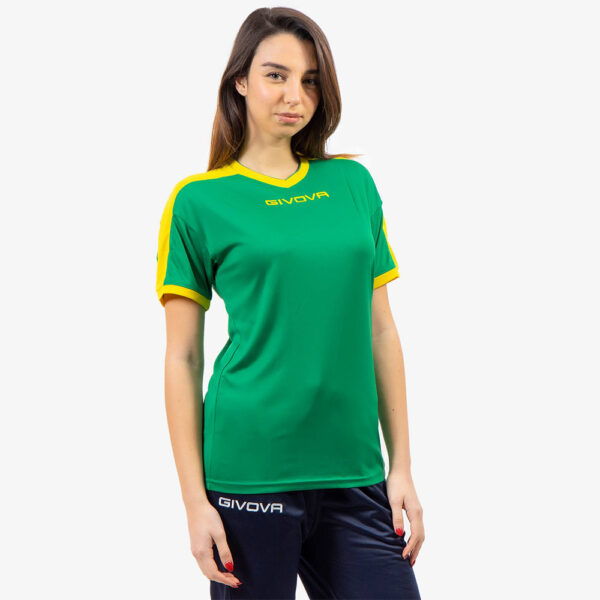 387A6071 Tricou sport Givova Revolution, Verde / Galben - imagine 1