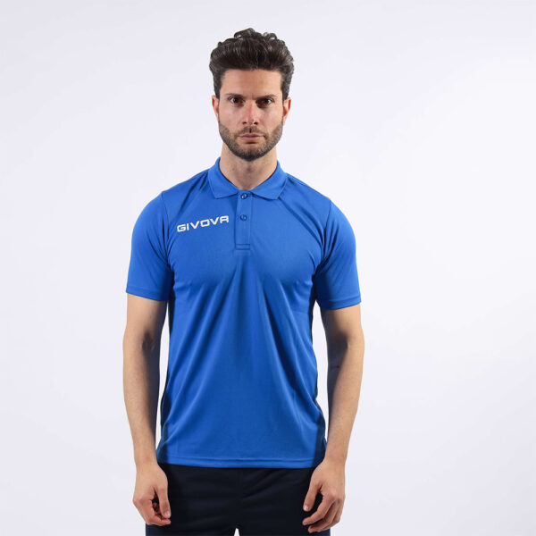 387A6545 Tricou polo Givova Pocket, Albastru Royal - imagine 1
