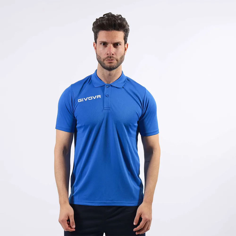 Tricou polo Givova Pocket, Albastru Royal - imagine 1