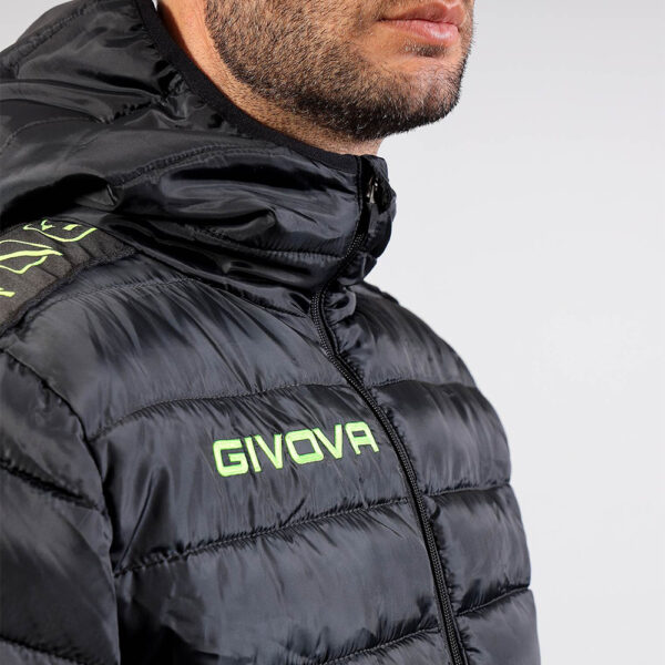 Geaca Givova Olanda Band, Negru / Galben Fluo - imagine 3