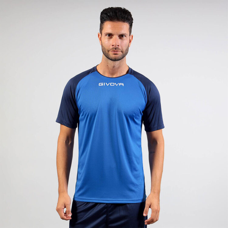 Tricou sport Givova Capo, Albastru Royal / Bleumarin
