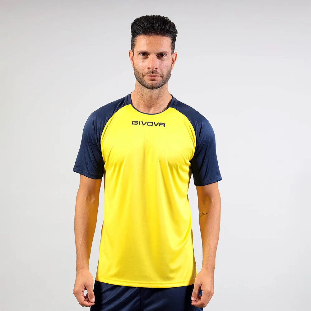 Tricou sport Givova Capo, Galben / Bleumarin - imagine 1