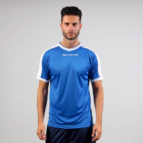 387A7898 Tricou sport Givova Revolution, Albastru Royal / Alb - imagine 1