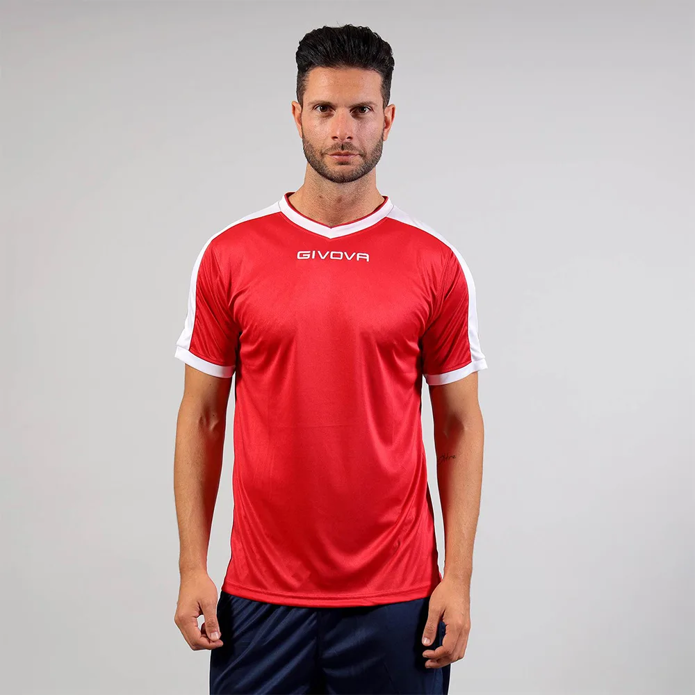 Tricou sport Givova Revolution, Rosu / Alb - imagine 1