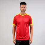 Tricou sport Givova Revolution, Rosu / Galben