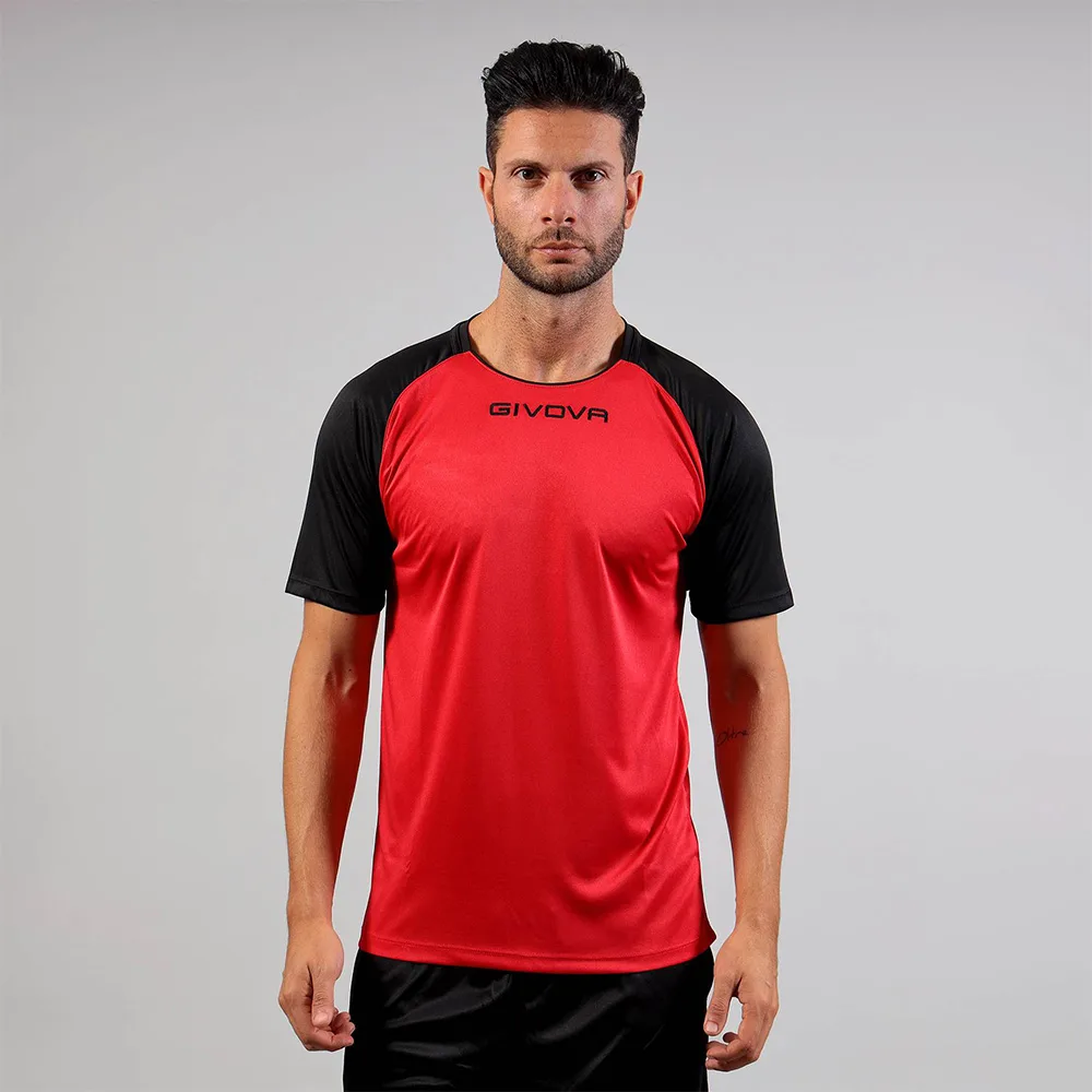 Tricou sport Givova Capo, Rosu / Negru - imagine 1
