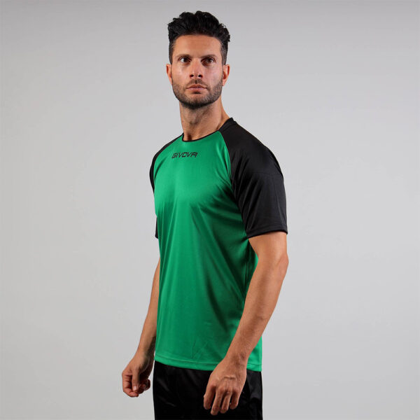 387A8025 Tricou sport Givova Capo, Verde / Negru - imagine 1