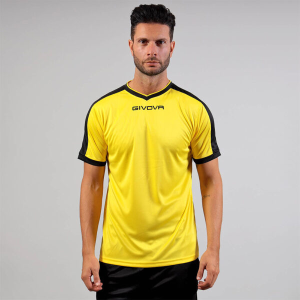 387A8045 Tricou sport Givova Revolution, Galben / Negru - imagine 1