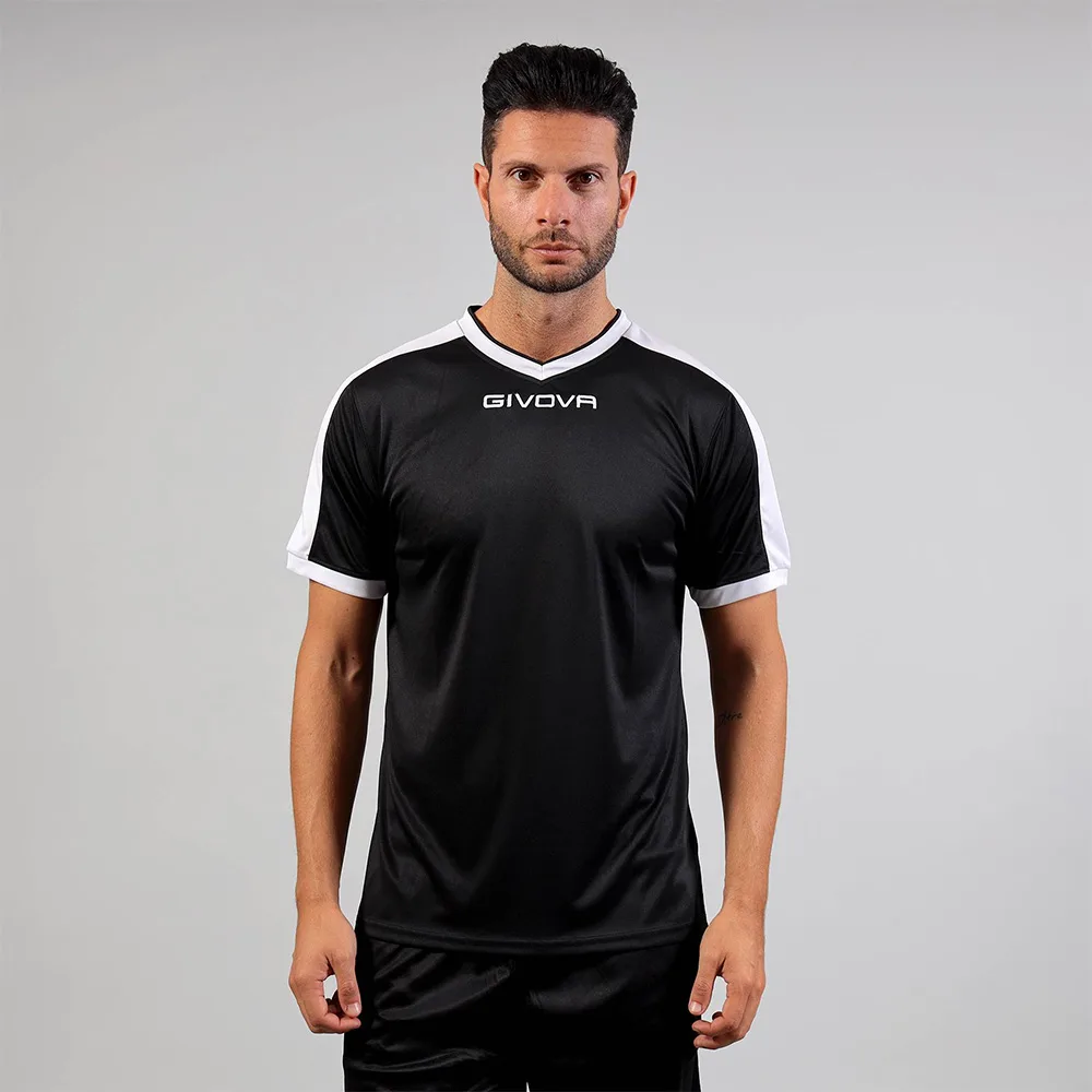 Tricou sport Givova Revolution, Negru / Alb - imagine 1