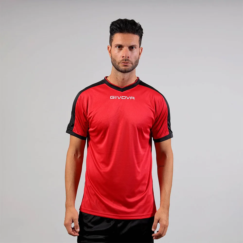 Tricou sport Givova Revolution, Rosu / Negru - imagine 1
