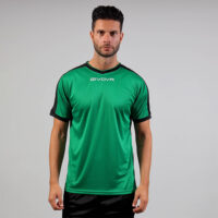 Tricou sport Givova Revolution, Verde / Negru