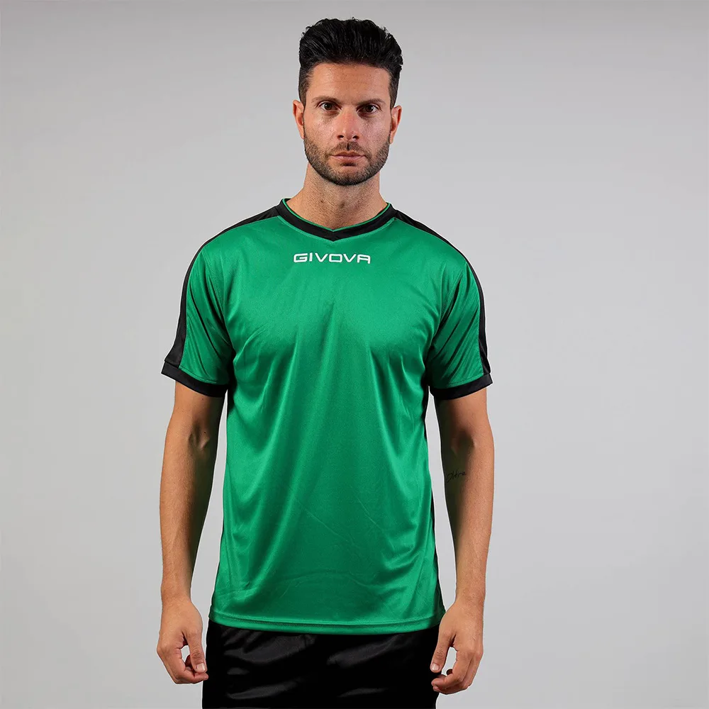 Tricou sport Givova Revolution, Verde / Negru - imagine 1