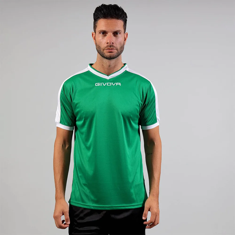 Tricou sport Givova Revolution, Verde / Alb - imagine 1