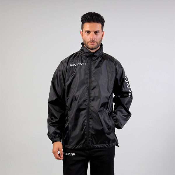 387A8223 Geaca ploaie Givova Wind, Negru - imagine 1