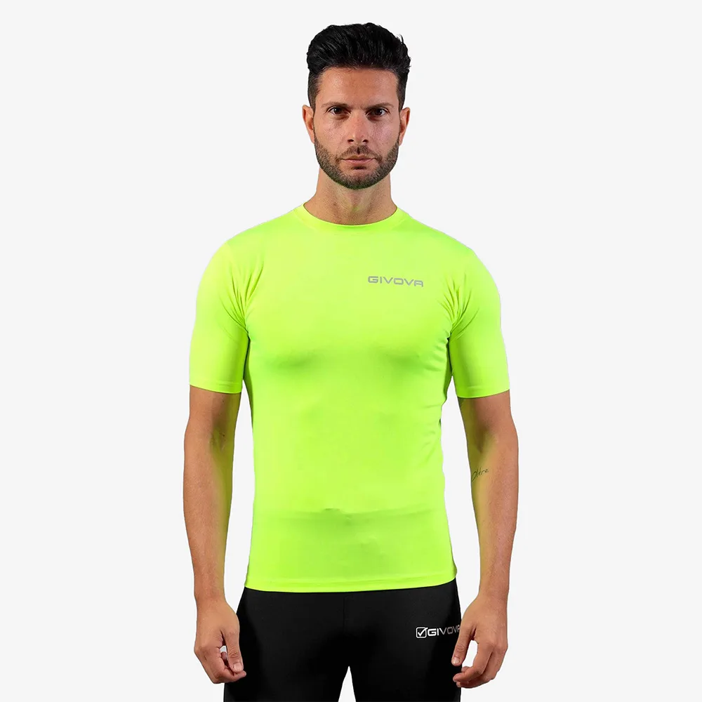 Tricou elastic Givova Corpus 2, Galben Fluo - imagine 1
