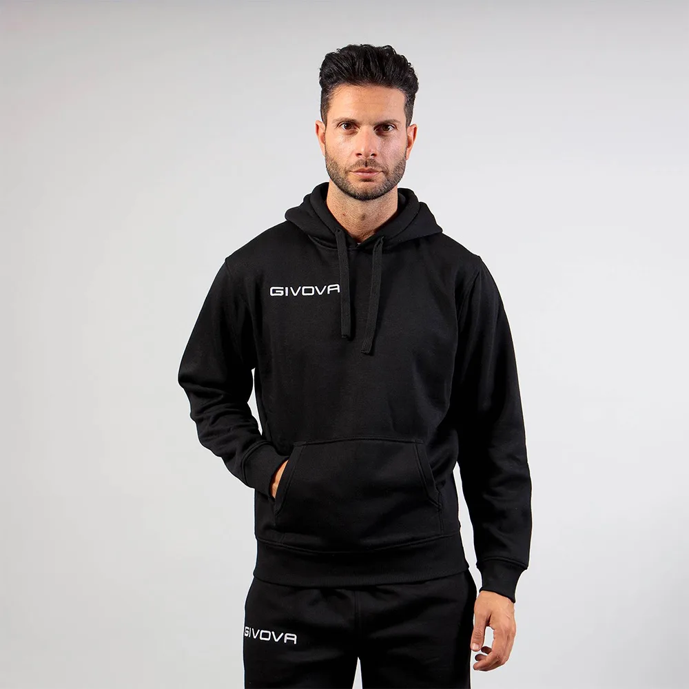 Hanorac Givova Felpa Cappuccio New, Negru - imagine 1