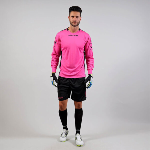 387A8829 Set echipament portar fotbal Givova Hyguana, Fuxia / Negru - imagine 1