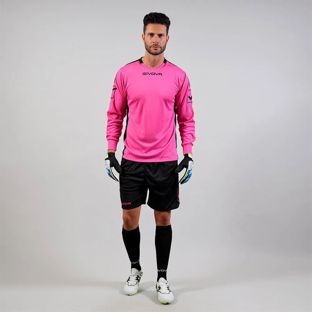 Set echipament portar fotbal Givova Hyguana, Fuxia / Negru - imagine 1