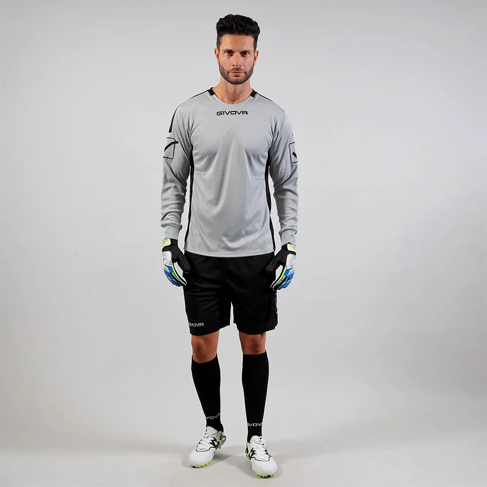387A8853 Set echipament portar fotbal Givova Hyguana, Gri / Negru - imagine 1