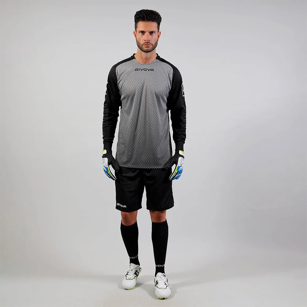 Set echipament portar fotbal Givova Manchester, Gri / Negru - imagine 1