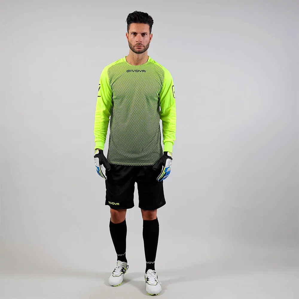 Set echipament portar fotbal Givova Manchester, Galben Fluo / Negru - imagine 1