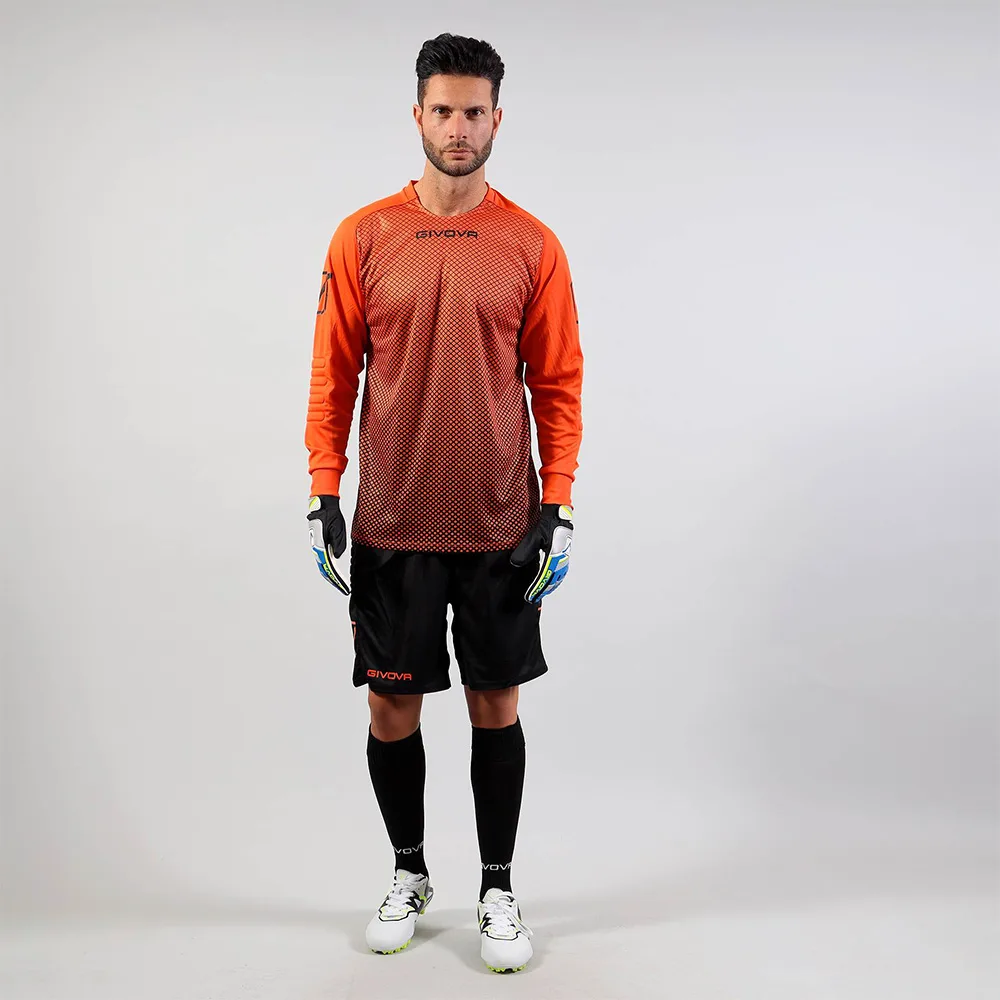 387A8926 Set echipament portar fotbal Givova Manchester, Portocaliu / Negru - imagine 1
