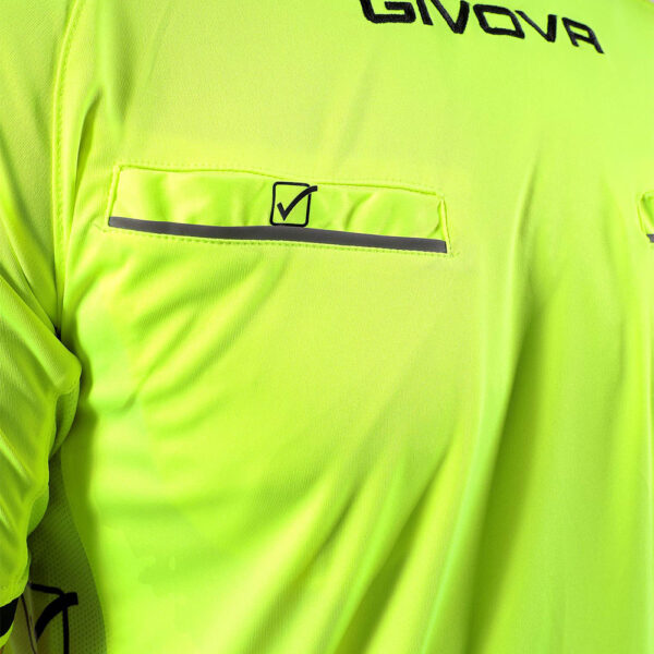 Set echipament arbitru Givova Flag, Galben Fluo / Negru - imagine 3
