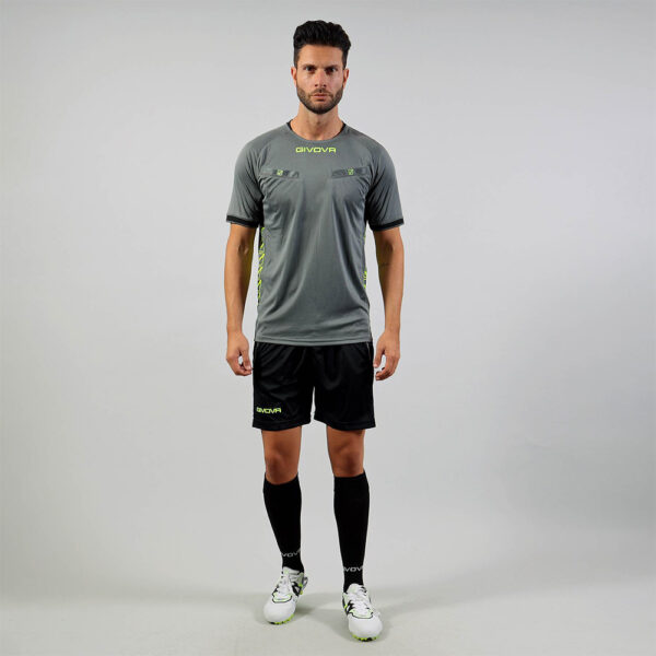 Set echipament arbitru Givova Flag, Gri inchis / Negru - imagine 1