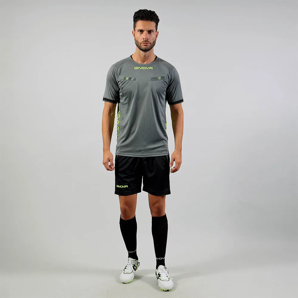 Set echipament arbitru Givova Flag, Gri inchis / Negru - imagine 1