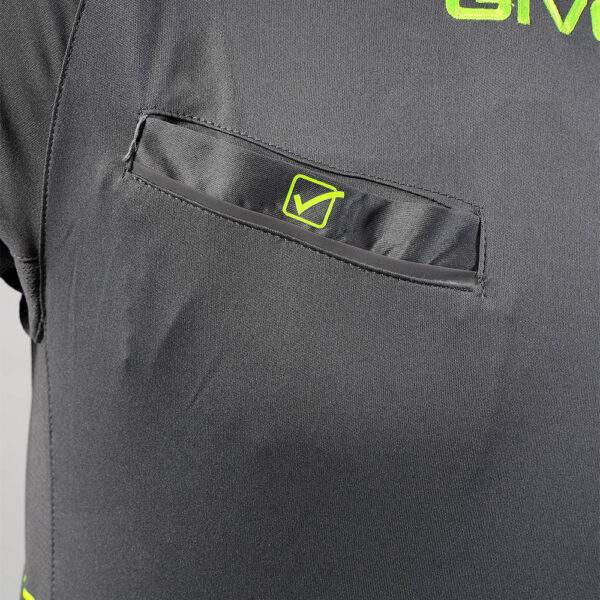 Set echipament arbitru Givova Flag, Gri inchis / Negru - imagine 3