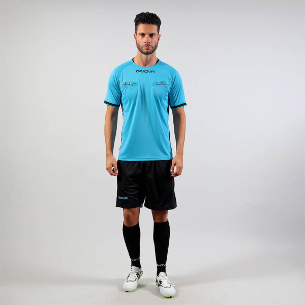 387A8969 Set echipament arbitru Givova Flag, Turcoaz / Negru - imagine 1